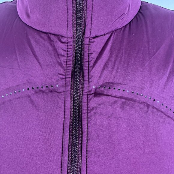 Lululemon Run For Cold Running Vest Plum Full Zip Size 6 Mock Neck - Picture 6 of 16